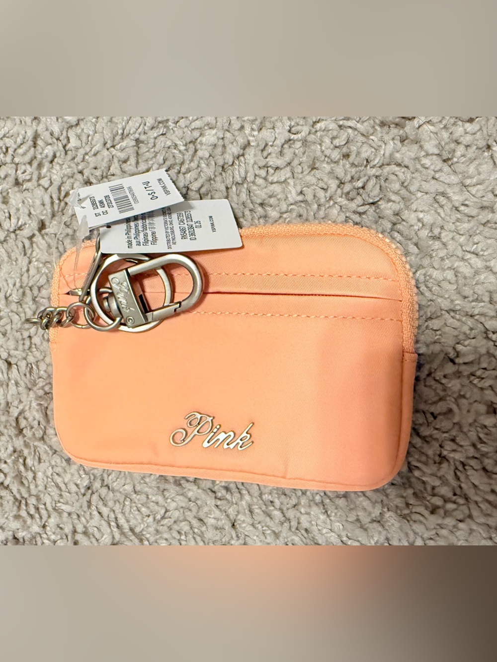 PINK Small Peach  🍑 Keychain Walket 🧡Pouch